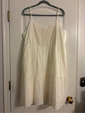 Levi's Cream Eyelet Mini Dress